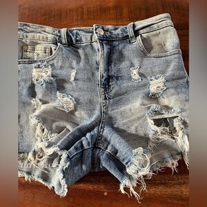 Distressed Kendall + Kylie Denim Shorts